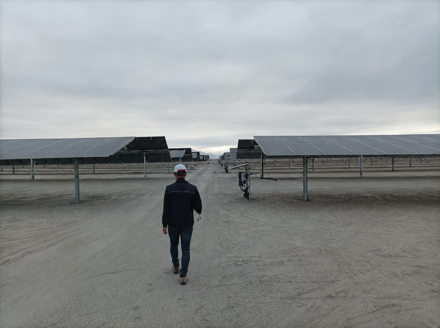 Gran parque solar fotovoltaico